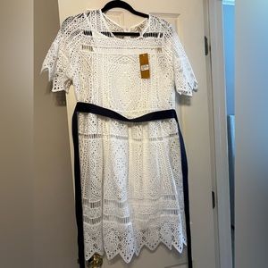 White lace dress. Perfect for a wedding shower. NWT